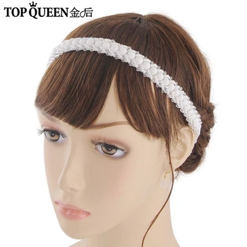 

TOPQUEEN H322 Fashion Pearls Headbands Hair Accessories Beaded Bridal Headband Wedding hairpiece Ribbon Headbands In Stock