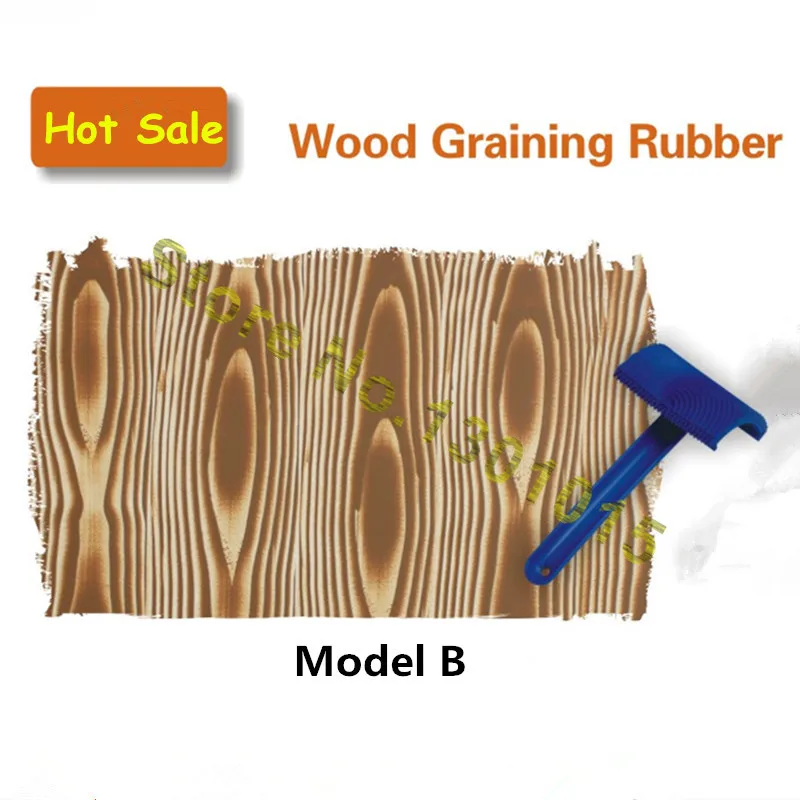Buy 4" Wood Graining Tool Dekor for wall tools Rubber Paint Wood Grain Blue