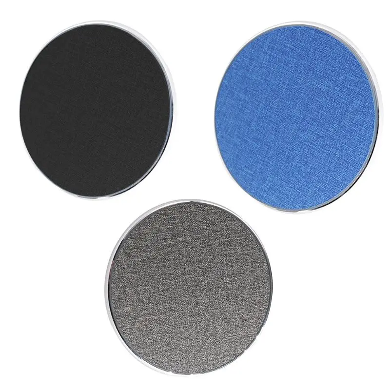 

Metal Cloth Fabric Wireless Fast Charger Round Charging Pad for iPhone 8 X XS Samsung Galaxy Devices