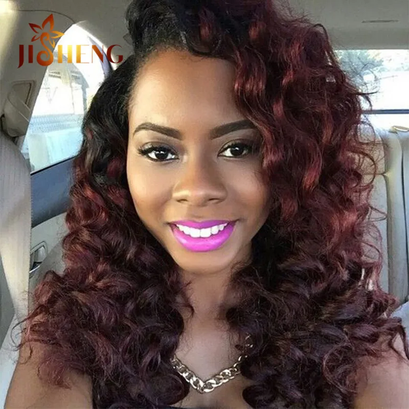 Burgundy Malaysian Curly Hair Luvin Hair Ombre Malaysian ...