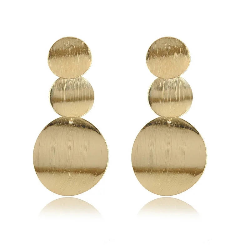 Fashion exaggerated metal sheet drop earring Women Luxury Geometric