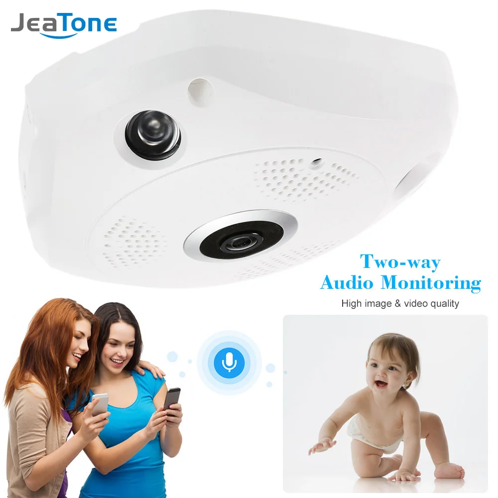 JeaTone Wifi IP камера 360 градусов панорамная IP камера 960P HD 1.3MP двухсторонняя аудио рыбий глаз панорамная камера видеонаблюдения для помещений