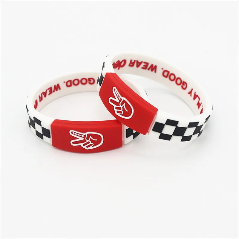 100pcs/lot high quality power silicone sports wristband wear deuce play