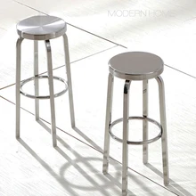 Современный классический дизайн Мода Роскошный Металлический чердак глянцевый или матовый нержавеющая сталь кухня комната счетчик бар низкий стул 1 шт