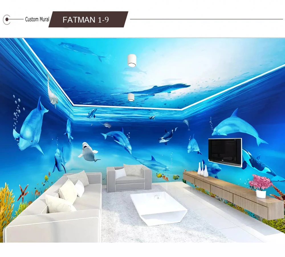 Оригинальный на заказ 3D Дельфин Настенные обои нетканые целая комната покрытие стерео морской мир детские 3D фото обои домашний декор