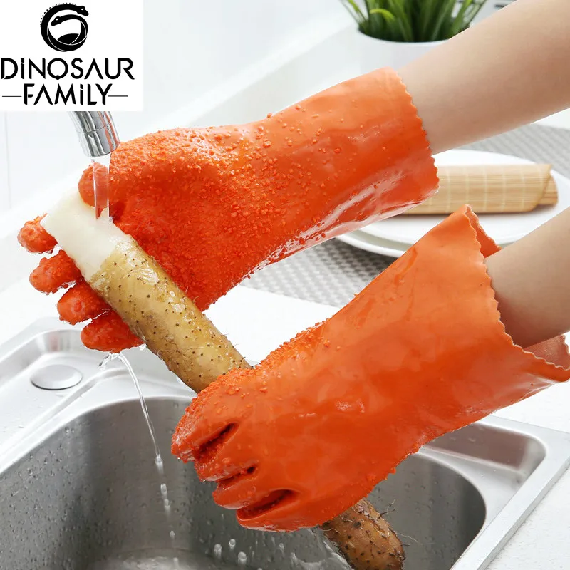 1 Pair Kitchen Quick Peeled Potato Cleaning Gloves Fruit Vegetable