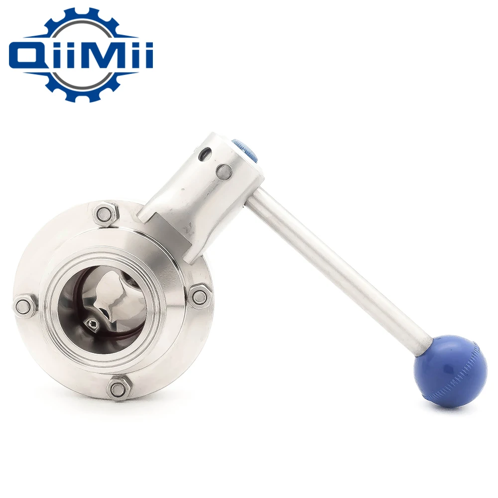 

DN80 Tri Clamp Sanitary Stainless Steel SS304 Silicon Manual Handle Butterfly Valve