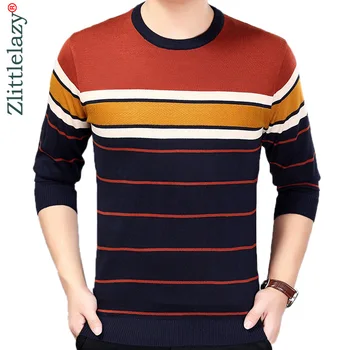 

2019 brand korean style thin striped pull sweater men wear jersey mensluxury pullover mens sweaters male spring fashions 24007