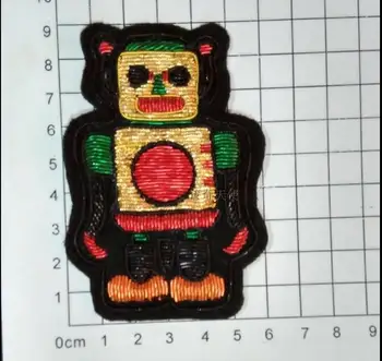

Robot Emboridered Patches Fashion India Silk Wire Handmade Embroidered Badge Fabric Patch Fashion Clothing Decoration