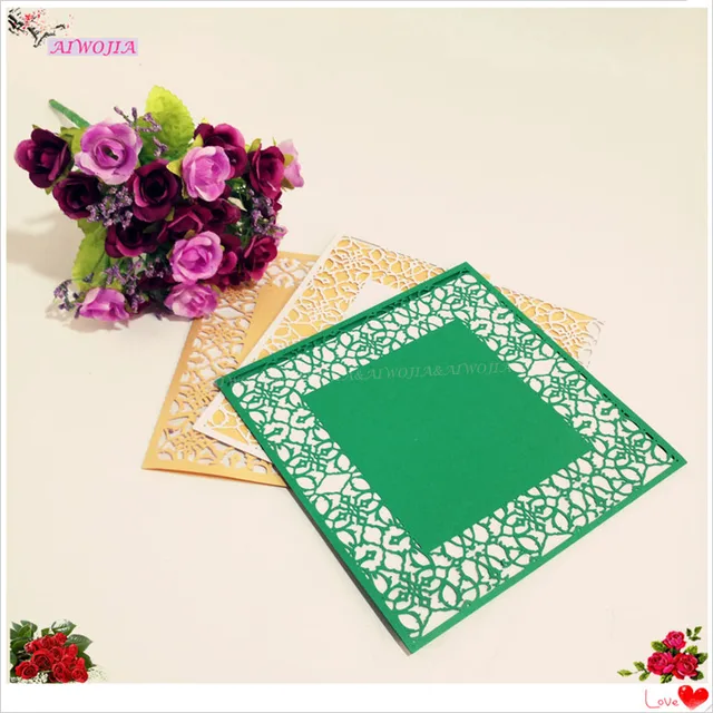30 high quality embossed wedding invitation card plus blank card