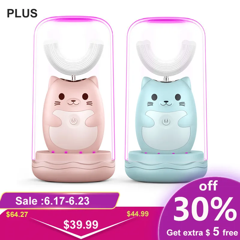 

Sonic Rechargeable Electric Toothbrush Automatic 360 degree brush oral ultrasonic soft silicone children toothbrush charging