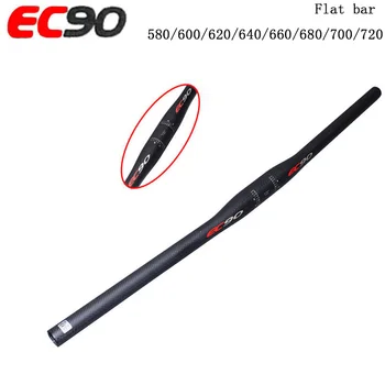

EC90 25.4 Carbon fiber Handlebar Matt Riser Bar Flat Bar Road Bike Handle bar 580-760mm Cycling HandlebarBike Parts