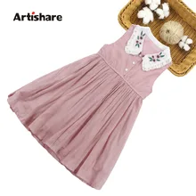 Летнее платье для девочек Детские платья с цветочной вышивкой платье без рукавов Подростковая летняя одежда для девочек 6, 8, 10, 12, 13, 14 лет