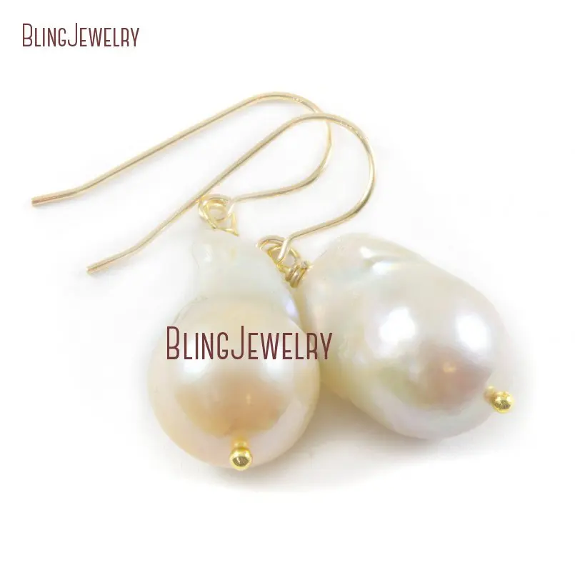 20180913-ER17774-baroque pearl earrings silver or solid gold french earwire white luster genuine freshwater drop_2