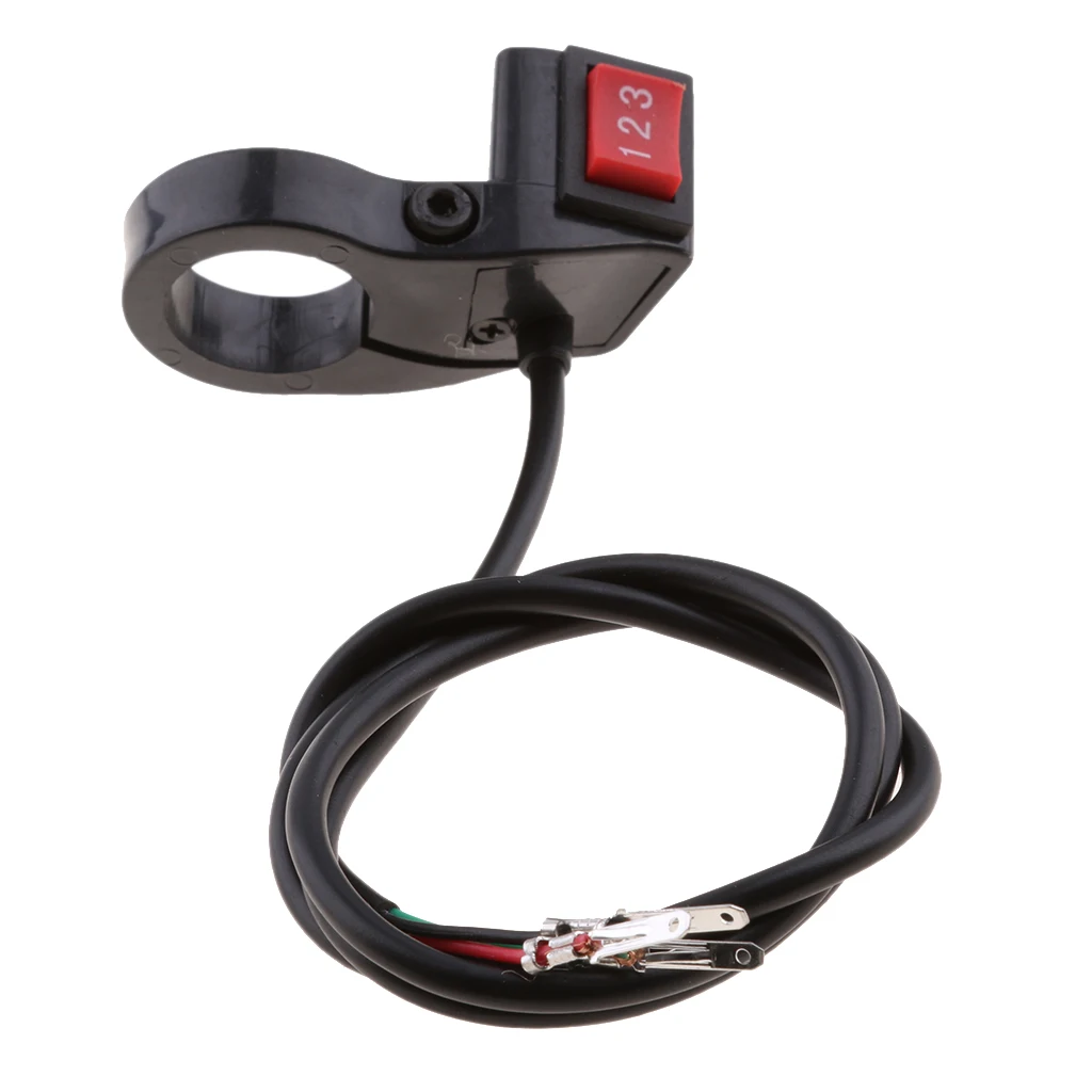 Handlebar switch Handlebar 3 Speed Position SPDT Switch Motorcycle Electric Bike Scooter-Black brushless motor controllers