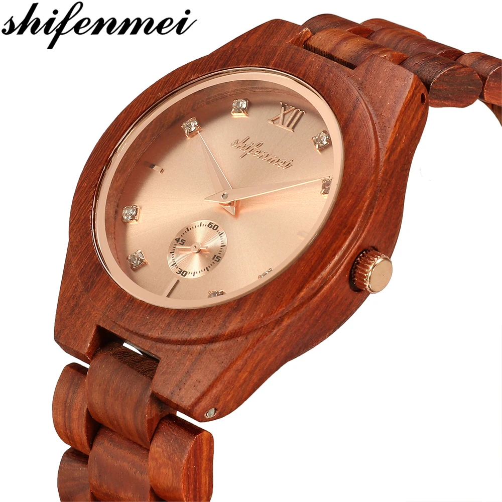 

Shifenmei Full Bamboo Watch Women Luxury Brand 2019 Fashion Casual Quartz Wooden Watch Bamboo Wood Clock Watch zegarek damski
