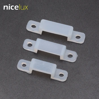 

100pcs/lot LED Connector Silicon Clip for Fixing 3528 5630 5730 3014 5050 RGB RGBW IP67 IP68 LED Strip Tube Light Bracket Clamp