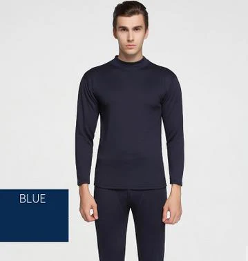 Jinsen Aite новое зимнее Мягкое хлопковое женское и мужское подштанники для пары, плотное флисовое теплое термобелье, домашняя одежда, плюс размер JS11 - Цвет: men blue