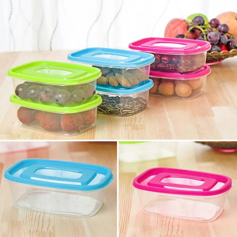 

New 650ml Plastic Food Container Crisper Refrigerator Vegetable Fruit Food Preservation Storage Box