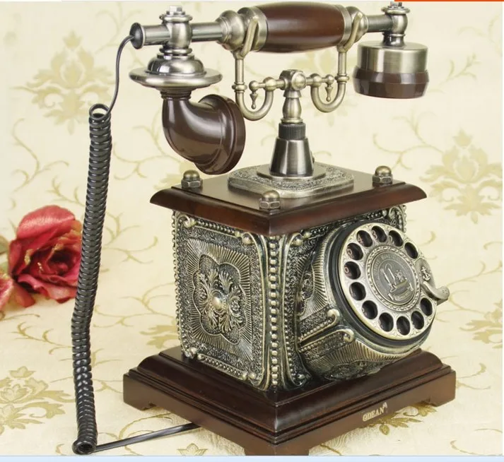 Europe Home phone landline antique Rotation dial number telephonein