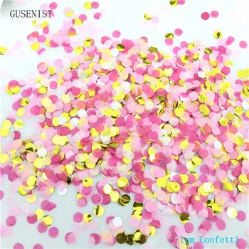 

1cm 10g/bag Neon Love Small Round Baby Shower Paper Confetti Birthday Party Wedding Table Decoration Pinata Balloon Fillers