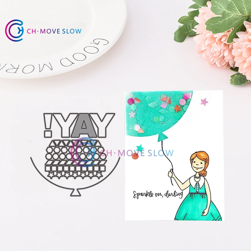 

CH YAY BY JULIE EBERSOLE Stencil Metal Cutting Dies For Scrapbooking Practice Hands-on DIY Album Card