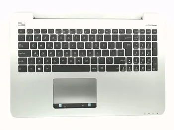 

UK Topcase for Asus A555LN A555LNB keyboard with silver palmrest no trackpad