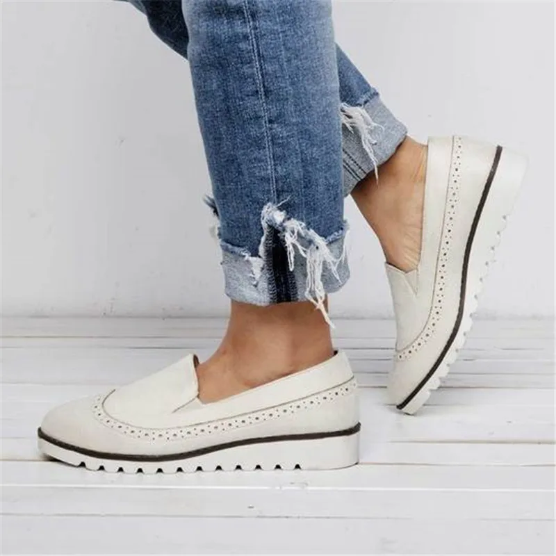 

WENYUJH Women Slip-On Suede Daily Pointed Toe Loafers Casual Spring Flats Shoes Platform Sneakers Leather Suede Ladies Loafers