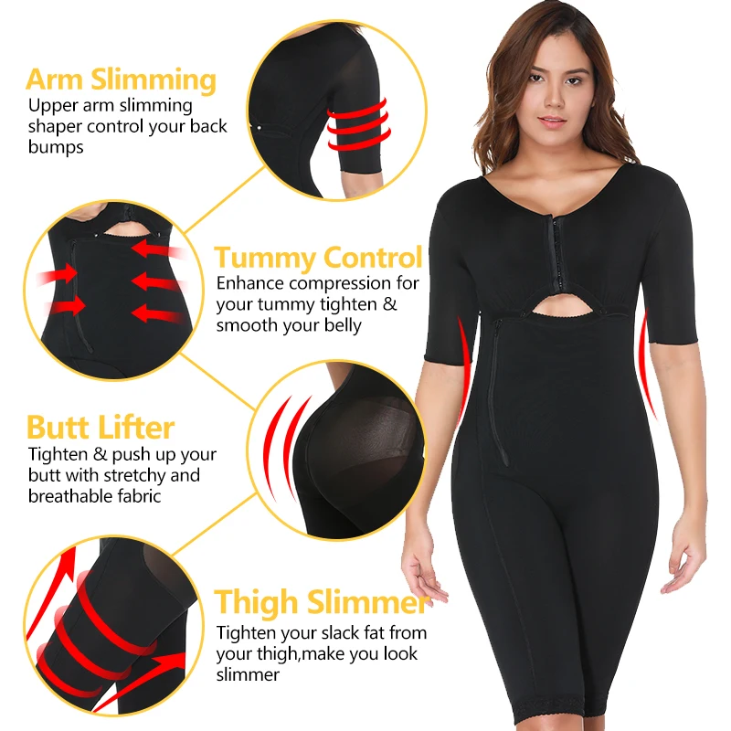  VASLANDA Women Full Body Shaper Post Partum Bodysuits Slimming Underwear Waist Girdles Trainer Butt