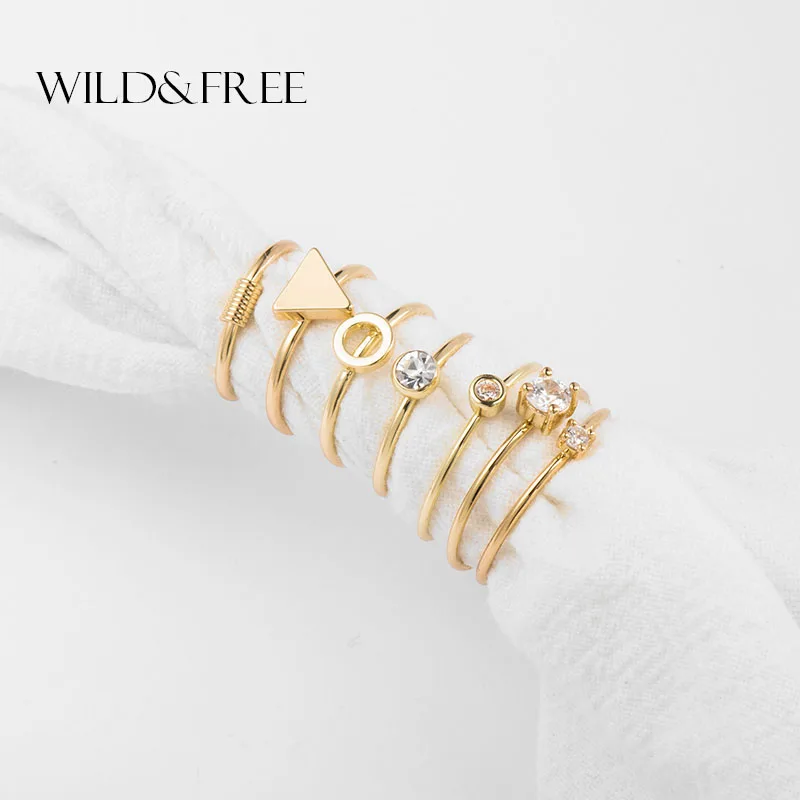 Wild &amp Free новый сексуальный набор колец на сустав пальца для женщин 7 шт. модный