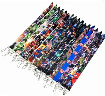 

100Pcs Cartoon avengers spiderman batman Neck Straps Lanyards ID Card,Key Condole belt Mixed