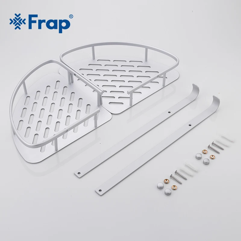 Угловая корзина для ванной комнаты Frap алюминиевая квадратная роскошное