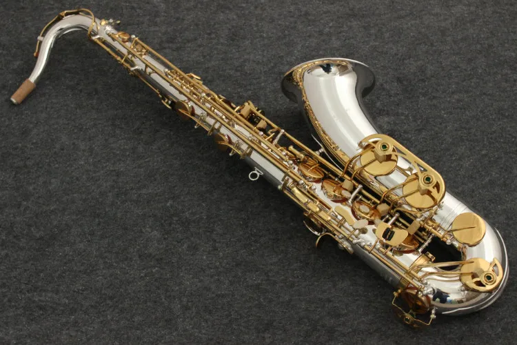 

New Tenor Saxophone yanagisawa T-9930 Musical Instruments Bb Tone Nickel Silver Plated Tube Gold Key Sax With Case Mouthpiece