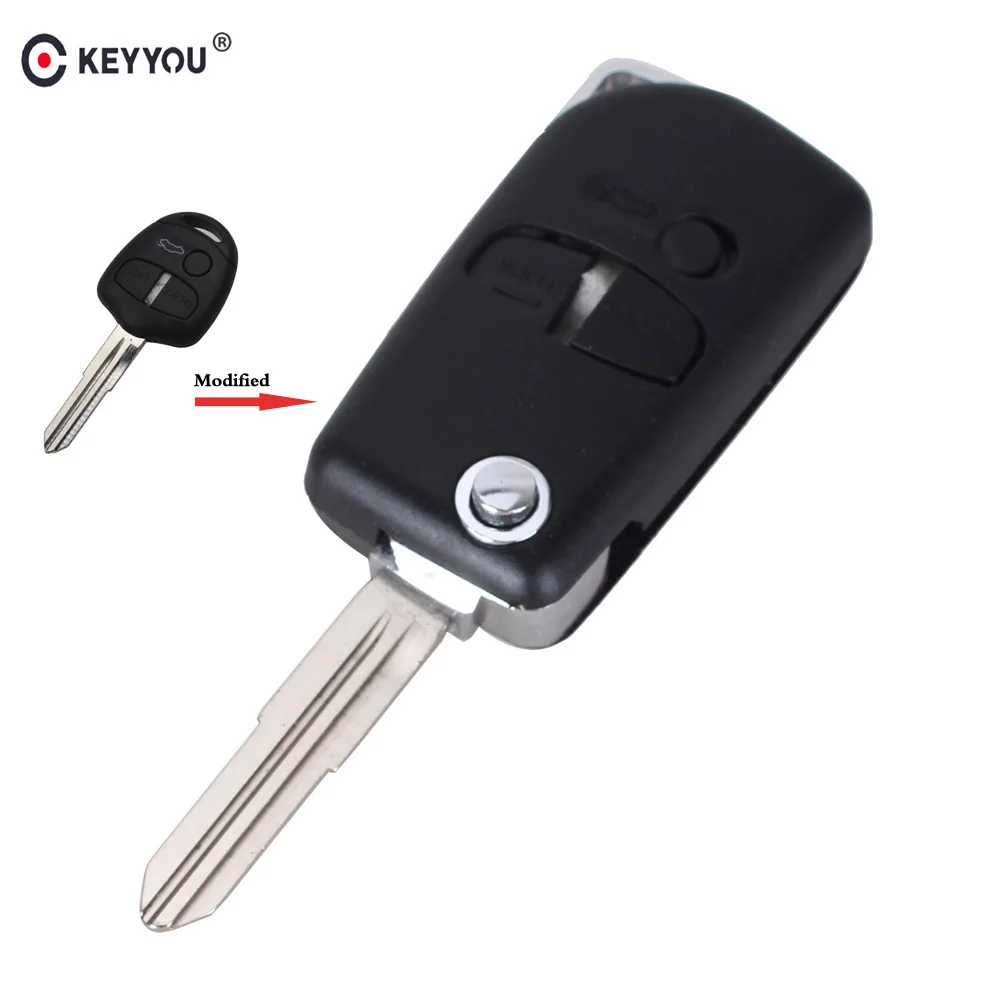Buy KEYYOU 10pcs 3 Buttons Flip Remote Key Shell For