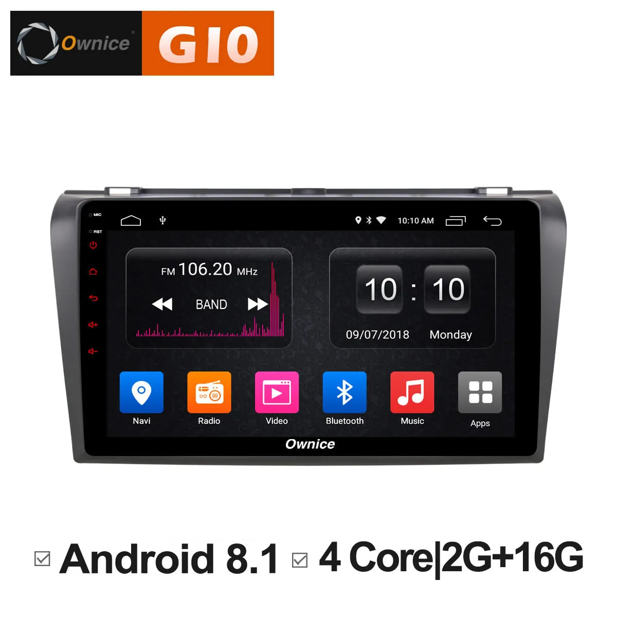 Best Ownice C500+ G10 Android 8.1 Car DVD Player for Mazda 3 2007 - 2012 GPS Navigation Radio vedio navi 2G RAM support 4G LTE 2