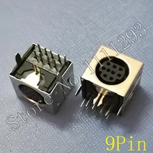 10 шт./лот MD Корпус Женский DIN 9 Mini Pin S-video адаптер разъем Mini DIN порт разъем