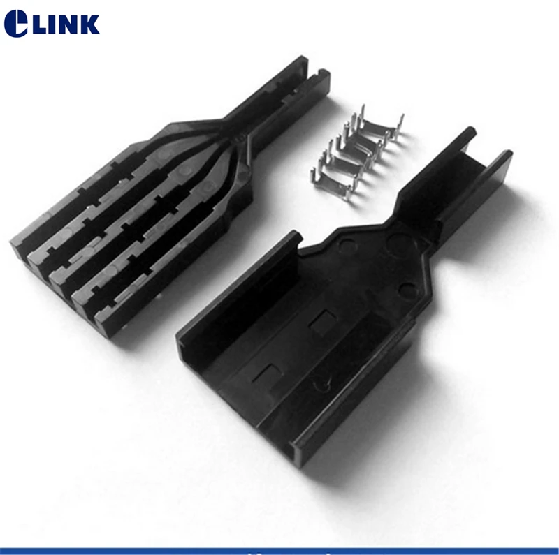100pcs 1*4 junction box for drop cable FTTH furcation tube optical fibre splitter 4 core branch device free shipping ELINK | Мобильные