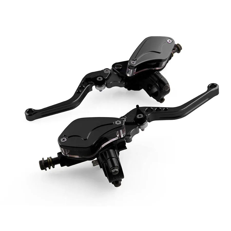 Универсальный 7/" 22 мм мотоцикл главный цилиндр резервуар Гидравлический тормозной рычаг сцепления черный