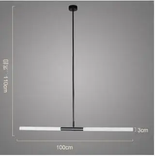 Пост современный длинный трубчатый филиал светодиодный подвесной светильник Лофт подвесной светильник офисный бар трек лампа ресторан Шоурум магазин подвесной светильник - Цвет корпуса: 2 heads black