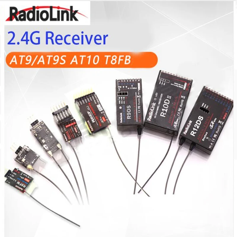 

Radiolink R12DSM R12DS R9DS R8FM R6DSM R6DS R6FG Rc Receiver 2.4G Signal for RC Transmitter AT9S AT10 Remote Control