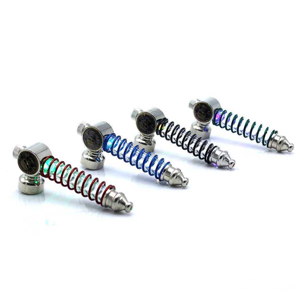 

Tobacco Pipe with Flashlight Smoking Pipes Herb Cigar Cigarette Smoke Accessories Pipe Popular Hot Sale