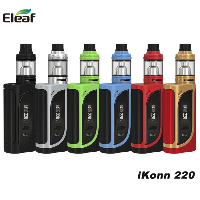

Original Electronic Cigarettes Kits Eleaf iKonn 220 VW TC Mod Vape with ELLO 2ml/4ml Atomizer Tank ecigs by dual 18650
