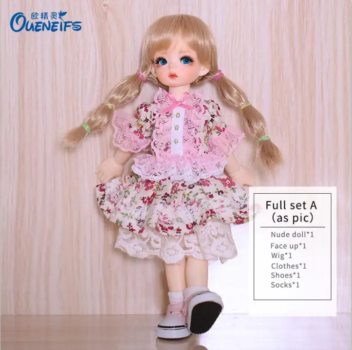 OUENEIFS Soo Miadoll BJD SD кукла 1/6 YoSD тело модель детских игрушек Высокое качество смолы фигурки магазин милый подарок Luodoll - Цвет: Fullset A in NS