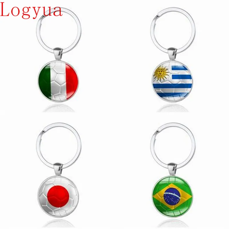 

10 x New 2018 Football Car Keychain Keyring For Spain Italy Japan Brazil Australia Cameroon Croatia Uruguay Flag