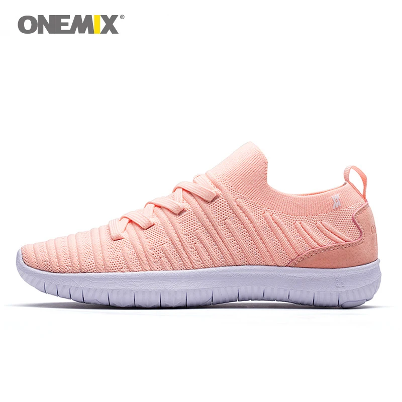 

ONEMIX ladies running shoes lightweight sneakers ladies summer breathable sneakers knitted upper running shoes