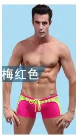 AQ191 Для мужчин купальники сексуальные настольные игры пляжная одежда человек Мужские Шорты для купания мужские трусы боксеры шорты - Цвет: rose