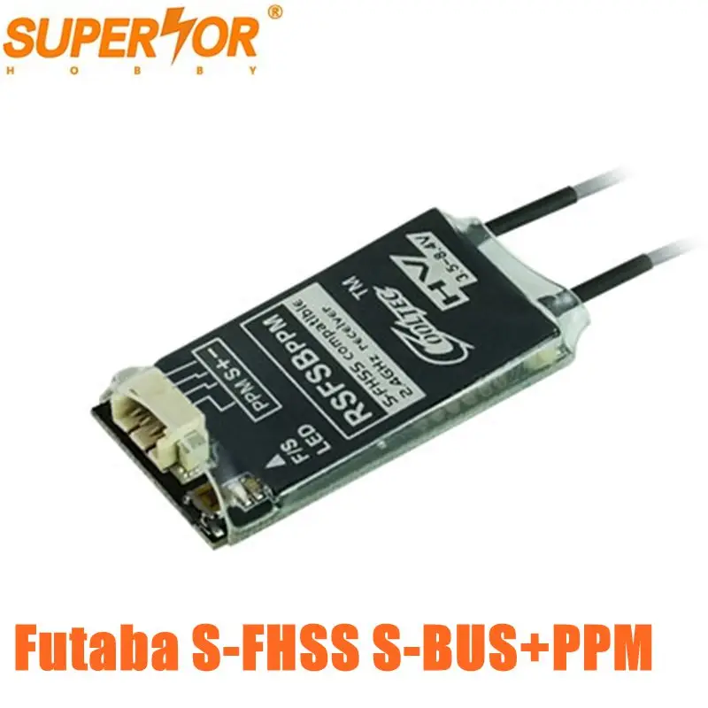 

Cooltech RSFSB-PPM 8CH S-FHSS SBUS compatible Receiver for Futaba 6J 8J 10J 14SG 18SZ 18MZWC Tarot TL150F1 Racing Drone