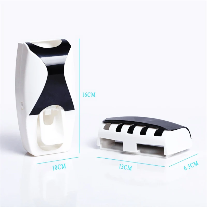 Креативный автоматический диспенсер для зубной пасты 5 держатель для зубной щетки набор настенное крепление подставка для зубной щетки, семейный аксессуар
