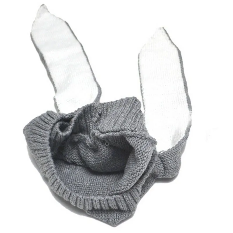 Осенне-зимняя вязаная детская шапка Очаровательная кролик длинное ухо шапка для малышей Банни шапочка реквизит для фотосессии