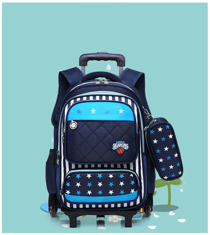 Дети 2/6 колеса съемный рюкзак с колесами сумки детская школьная сумка для мальчиков сумки для девушек для путешествий детский школьный